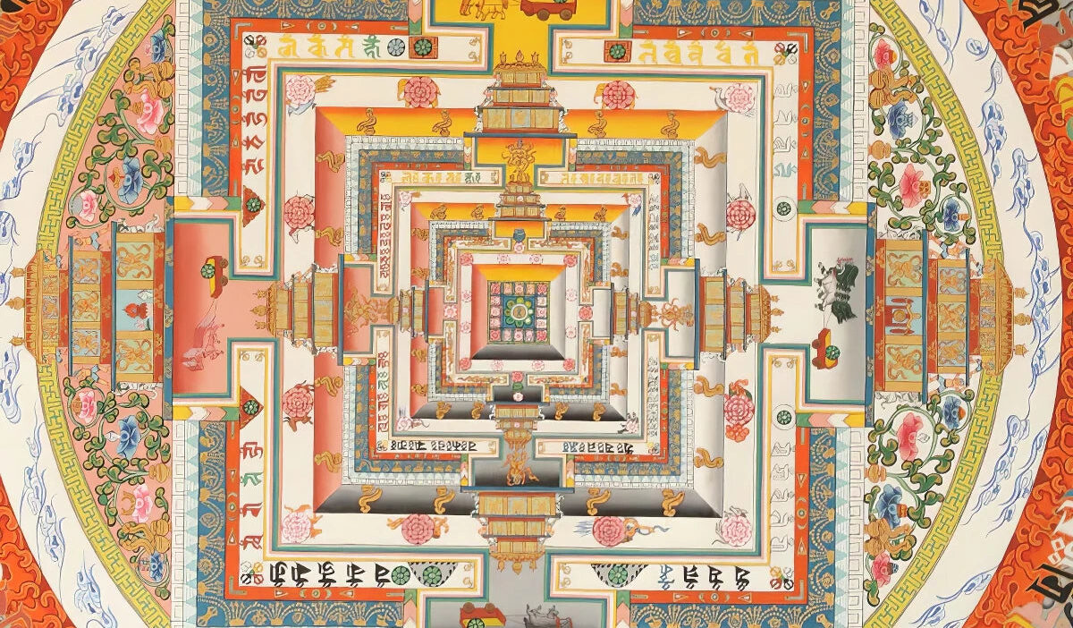 Tibetan astrology chart with 12 animal signs
